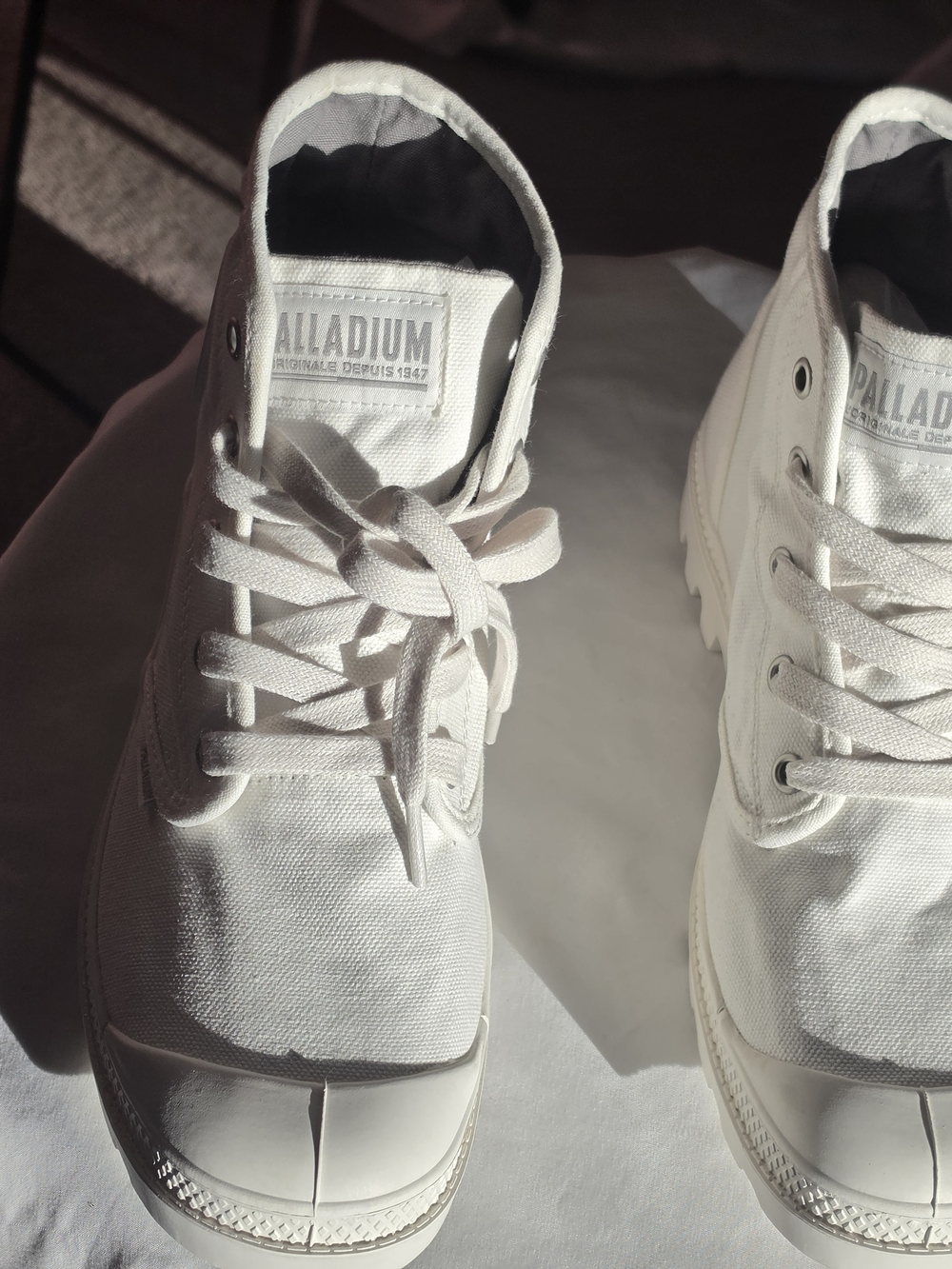 Palladium Men's Off-White Canvas High-Top Sneakers